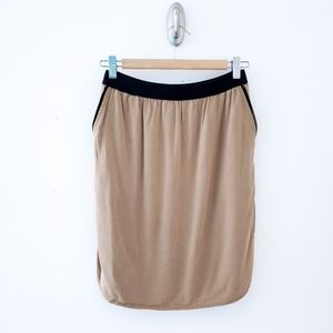 Monk & Lou Tan High Waisted Skirt Small